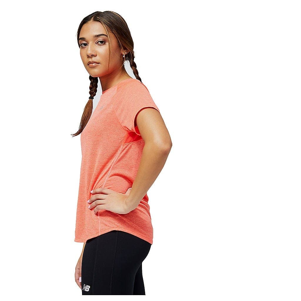 New Balance Impact Run Short Sleeve T-Shirt (Women's) -Electric red heather