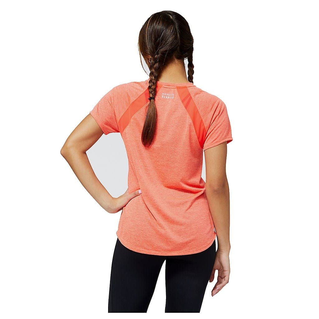 New Balance Impact Run Short Sleeve T-Shirt (Women's) -Electric red heather