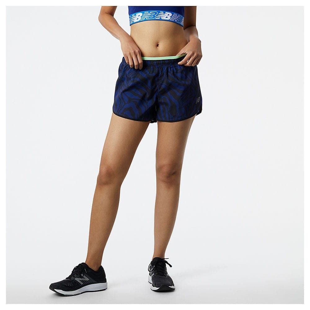 New Balance Printed Fast Flight Shorts (Women's) - Victory blue