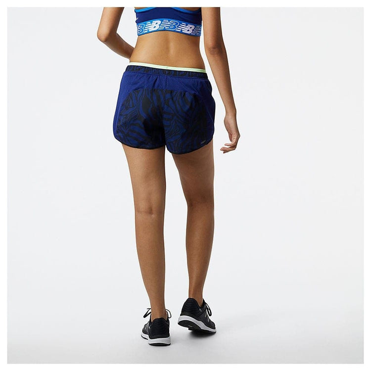 New Balance Printed Fast Flight Shorts (Women's) - Victory blue