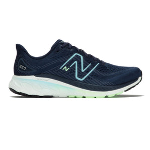 Fresh Foam X 860 v13 (Womens) - navy with bleach blue and green aura - RunActive