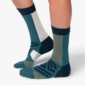 High Sock (Men's) - Storm/Moss-On Running-RunActive