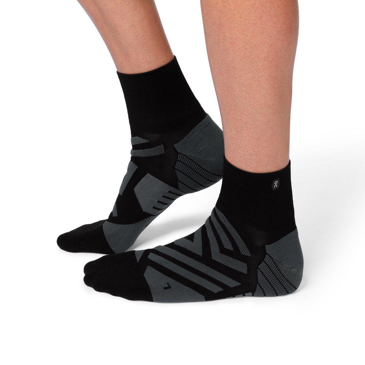 Mid Sock (Men's) - Shadow/Black-On Running-RunActive