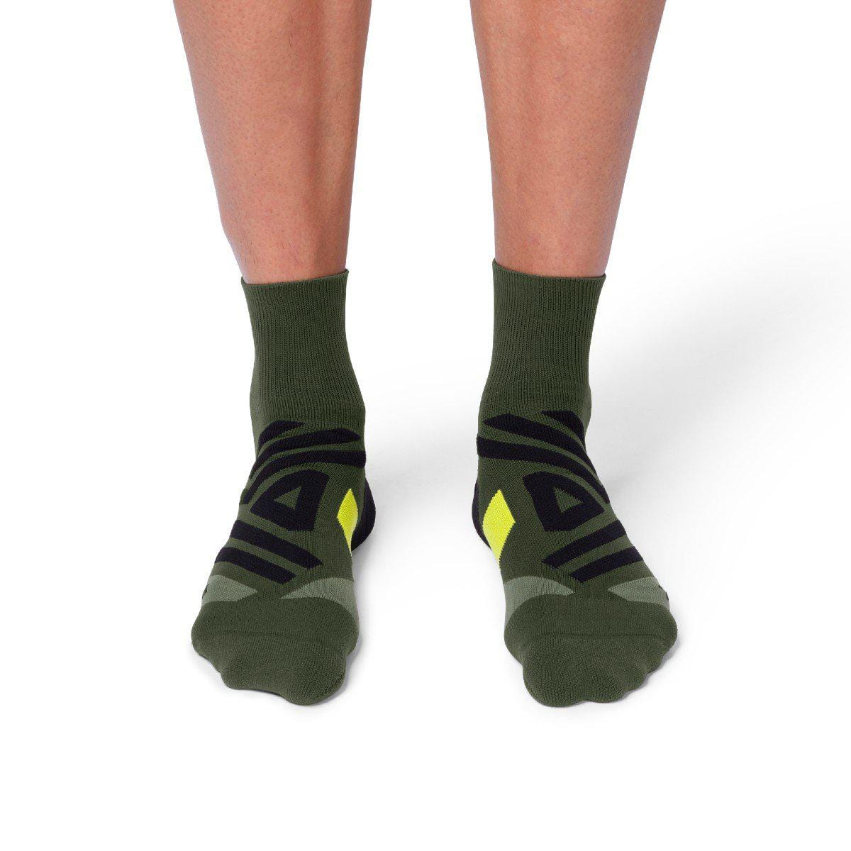 Mid Sock (Men's) - Jungle/Lime-On Running-RunActive
