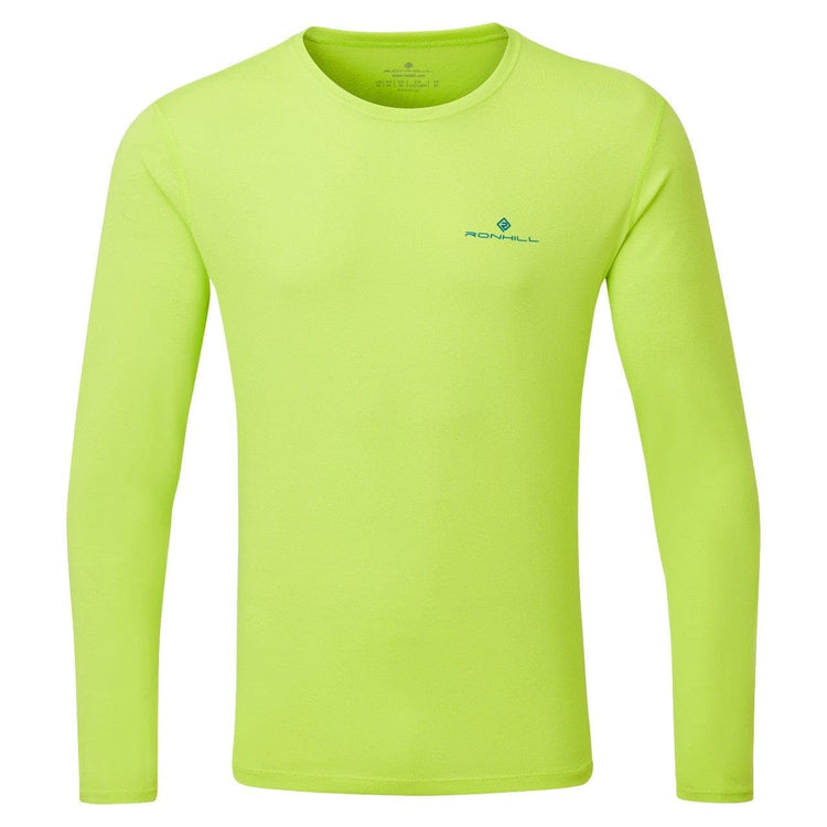 Ronhill Core L/S Tee  (Mens) - AcidLime/PrussianBlue