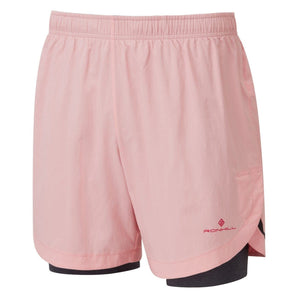 Ronhill Life 7" Twin Short  (Mens) - Bubblegum/CharcMarl