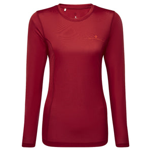 Ronhill Tech Long Sleeve Tee (Womens) -  Jam/Flame