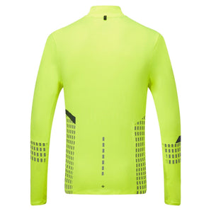 Ronhill Tech Afterhours 1/2 Zip Long Sleeve Tee (Men's) - Fluo Yellow/Charcoal/Reflective