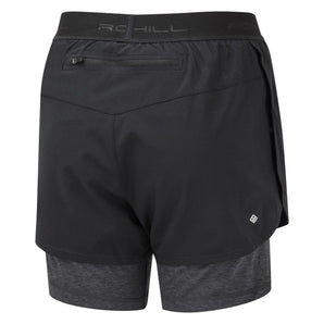 Ronhill Tech Twin Short - Black/Charcoal Marl