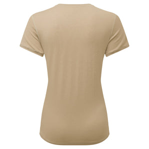 Life Tencel S/S Tee (Womens) - Latte Marl/Nightshade - RunActive